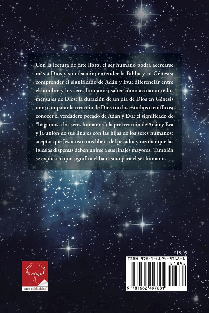 Back cover of Dios, la Biblia, el Génesis